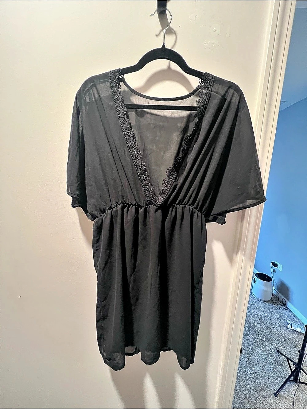 Black Sheer Swim Cover Up